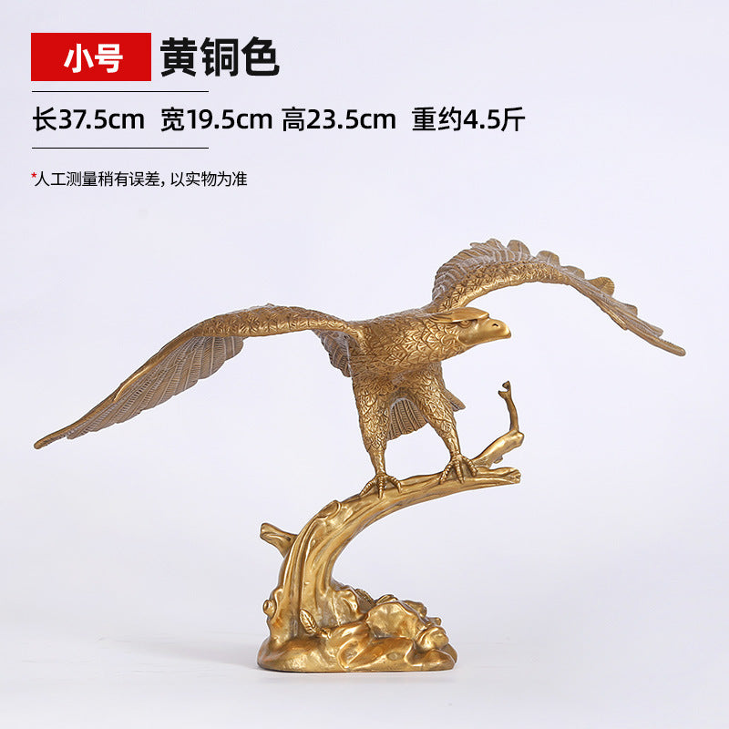 Brass Eagle Ornament Eagle Spreading Wings Copper Decoration Home Office Company Housewarming Opening Gift