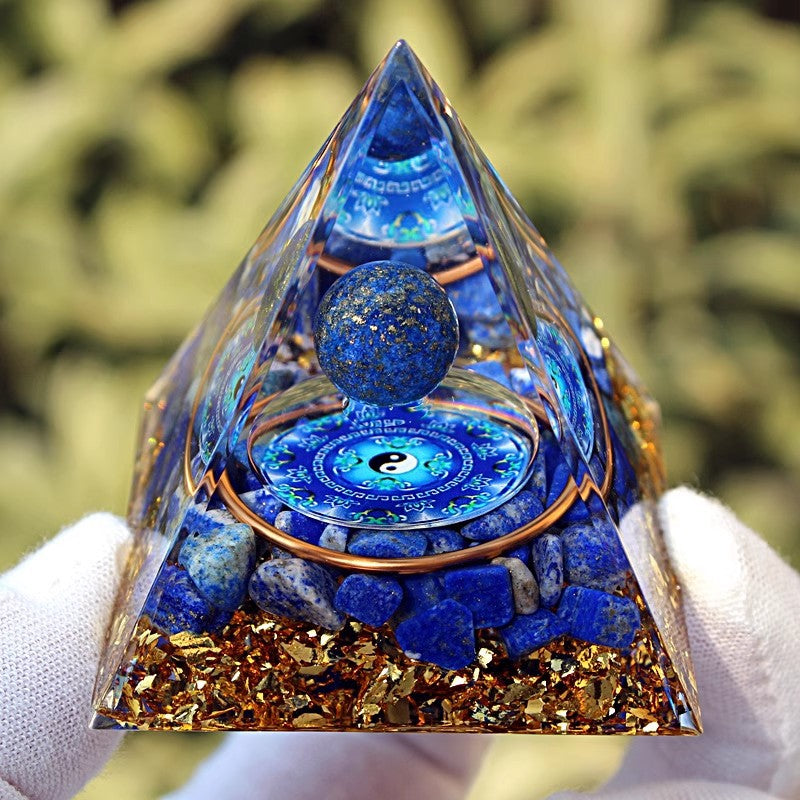 8Centimeter Crystal Gravel Pyramid New Acrylic Pyramid Home Desktop Ornament