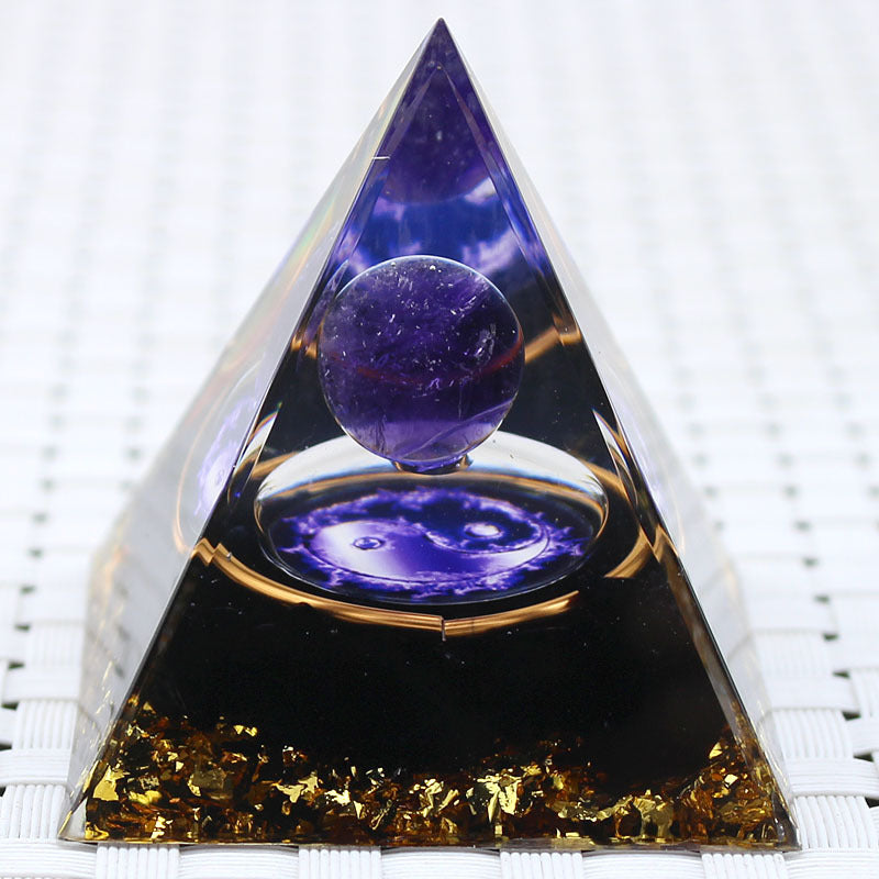 8Centimeter Crystal Gravel Pyramid New Acrylic Pyramid Home Desktop Ornament
