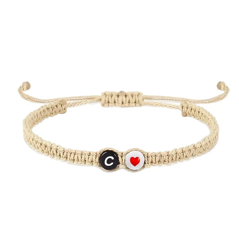 Personalized Initial Bracelet - Custom Letter Beaded Friendship Bracelet for Couples & BFFs