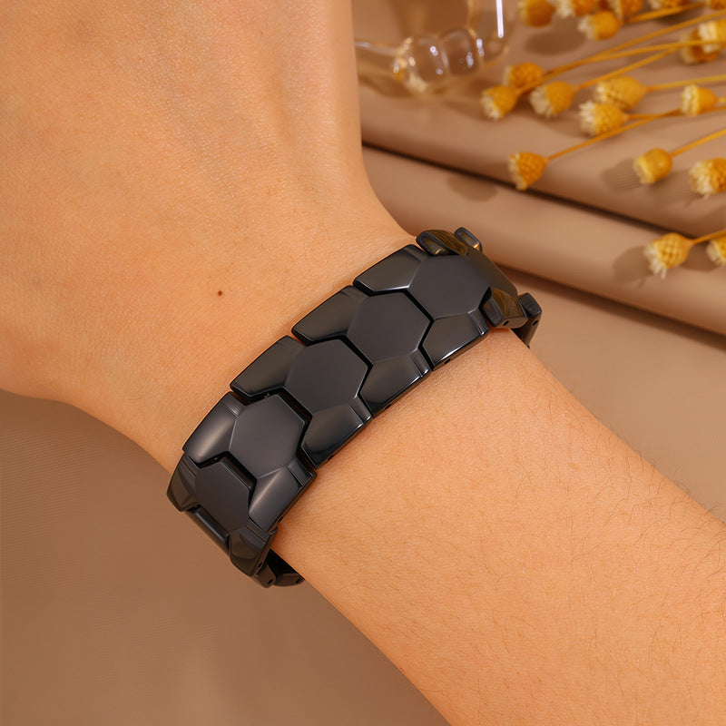 Magnetic Titanium Steel Health Bracelet for Men - Wellness Energy Adjustable Link Bracelet