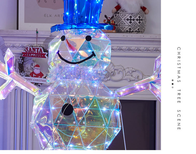 Amazon New Product Christmas Tree Decorations Glowing Gift Box Tree Store Window Display Christmas Reindeer Ornament