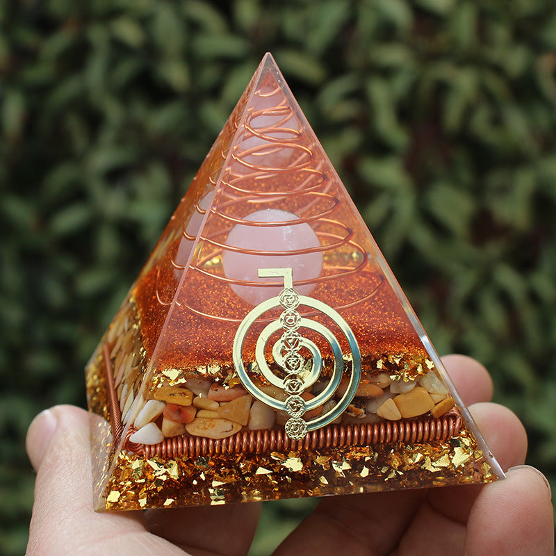 8Centimeter Crystal Gravel Pyramid New Acrylic Pyramid Home Desktop Ornament