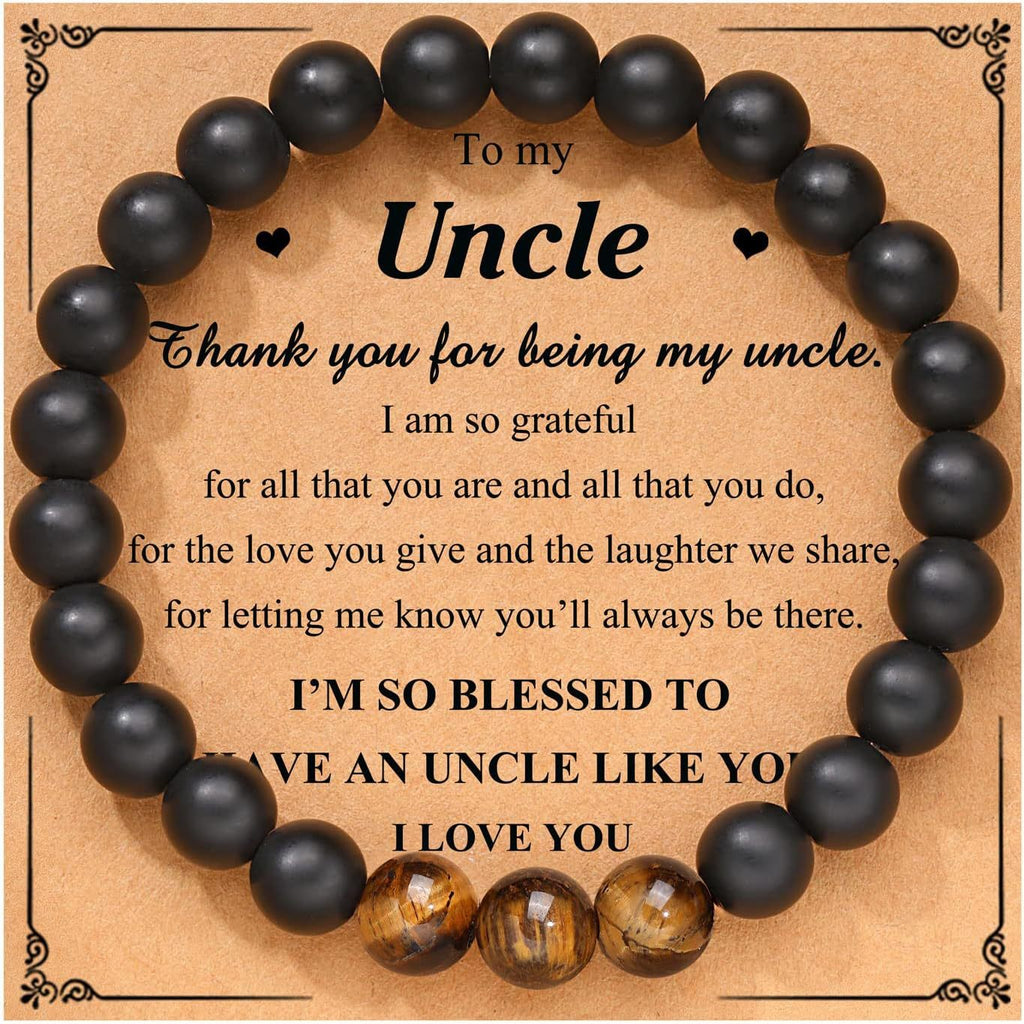 5-in-1 Energy Balance Bracelet - Amethyst, Obsidian, Lava Stone, Pink Zebra & Rhodochrosite Beaded Bracelet for Women