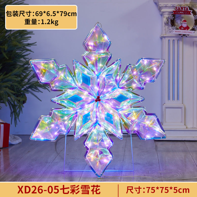 Amazon New Product Christmas Tree Decorations Glowing Gift Box Tree Store Window Display Christmas Reindeer Ornament