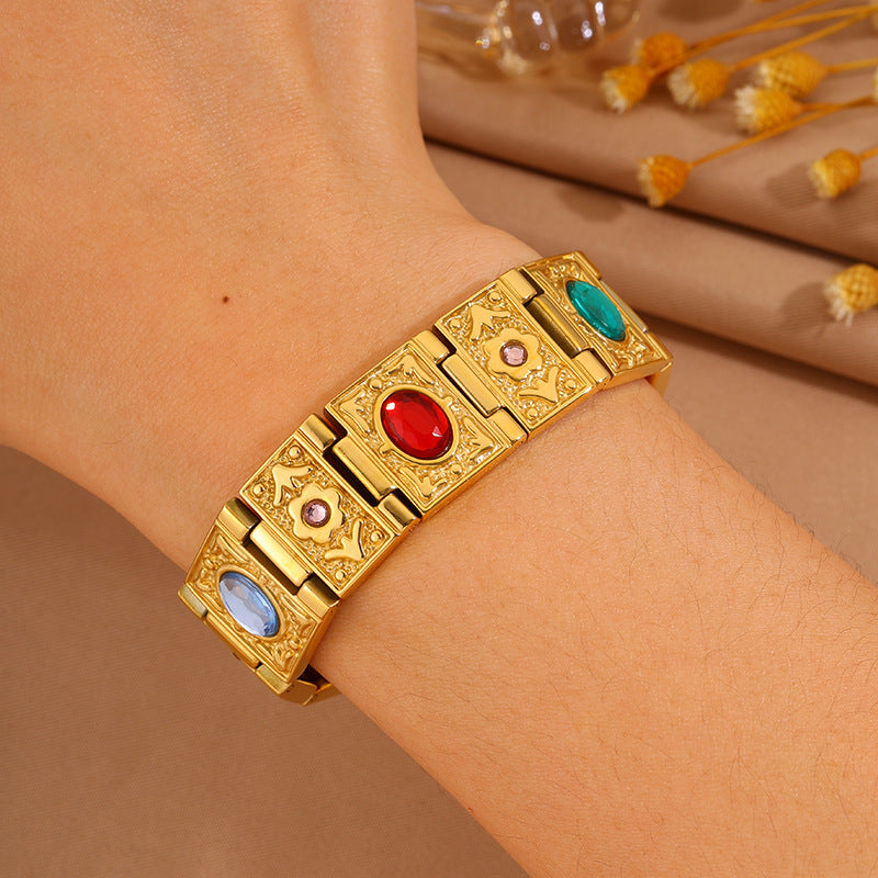 Magnetic Titanium Steel Health Bracelet for Men - Wellness Energy Adjustable Link Bracelet