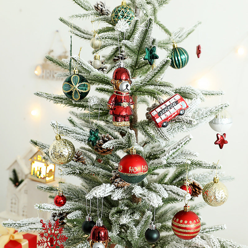 Christmas Ball Decoration Ball Christmas Tree Hanging Ball Pendant Color Ball Glossy Ball Hanging Ornament Cartoon Ball Christmas Sequin