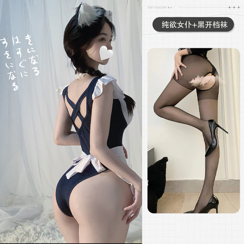 Cute and Adorable Strap Maid Apron Private Sailor Super Spicy Small Chest Enhancing Pure Maid