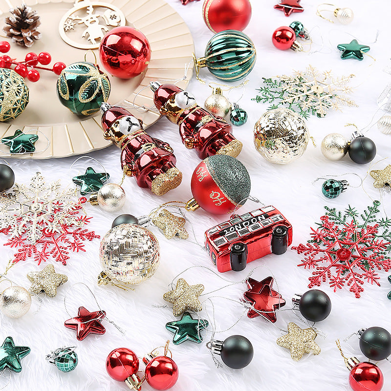 Christmas Ball Decoration Ball Christmas Tree Hanging Ball Pendant Color Ball Glossy Ball Hanging Ornament Cartoon Ball Christmas Sequin