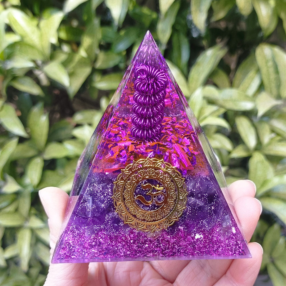 8Centimeter Crystal Gravel Pyramid New Acrylic Pyramid Home Desktop Ornament Decoration Gift