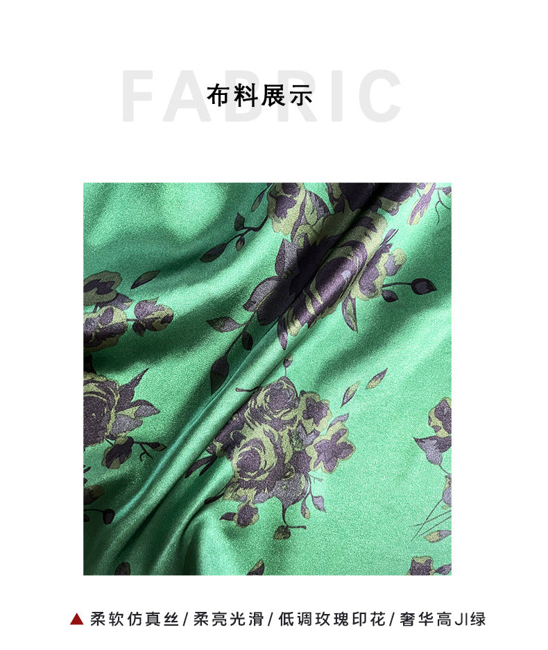 European and american hot INS Floral Print Strap Dress Sexy Pure Desire Style Luxurious Temptation Backless Dress647