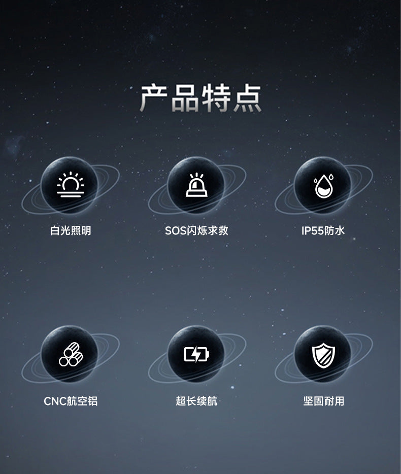 Luminous Hiking Stick Outdoor Hiking Professional Equipment Portable Outdoor Lightweight Super Tough Anti-Break Climbing Stick