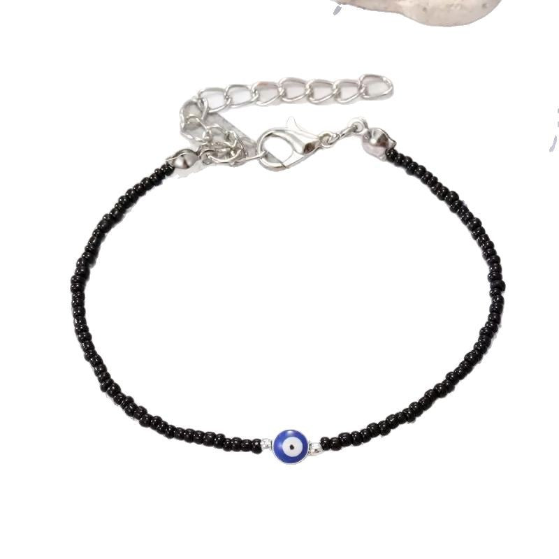 Evil Eye Protection Bracelet Set - Nazar Boncugu Beaded Charm Bracelet with Lobster Clasp (5 Colors)