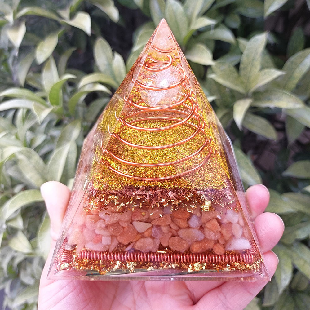 8Centimeter Crystal Gravel Pyramid New Acrylic Pyramid Home Desktop Ornament Decoration Gift