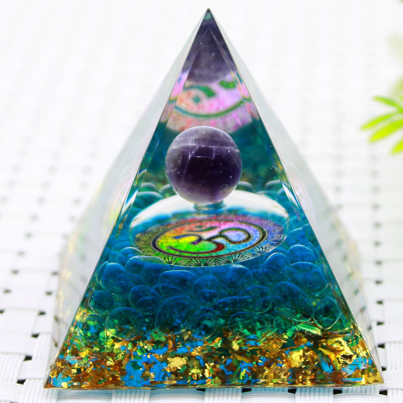 8Centimeter Crystal Gravel Pyramid New Acrylic Pyramid Home Desktop Ornament