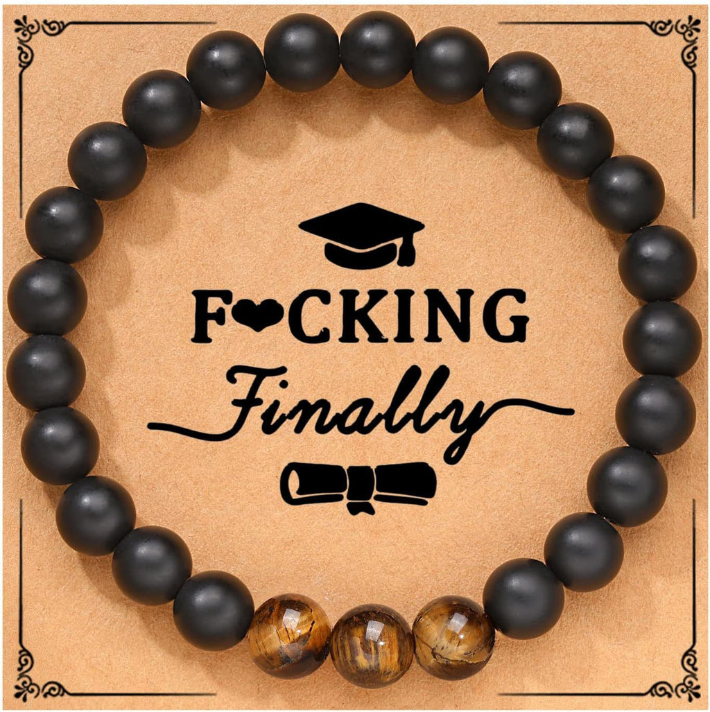 5-in-1 Energy Balance Bracelet - Amethyst, Obsidian, Lava Stone, Pink Zebra & Rhodochrosite Beaded Bracelet for Women