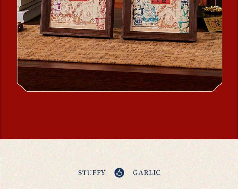 3D Wealth God Altar with Ancient Money Spell - Wooden Feng Shui Decor for Office/Home