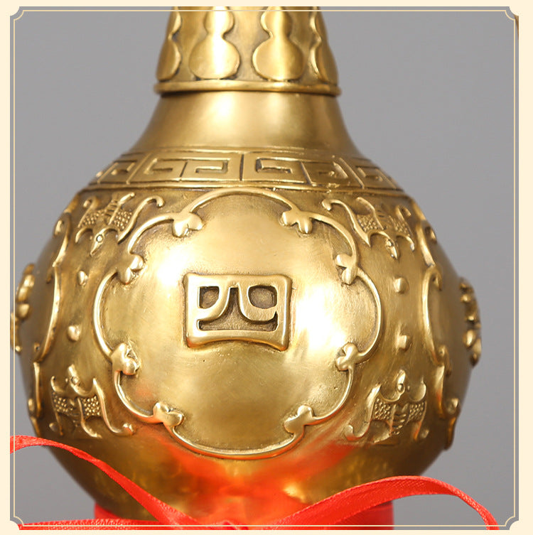 Brass Gourd Ornament Modern Home Decoration Living Room Office Craft Decoration Opening Gift