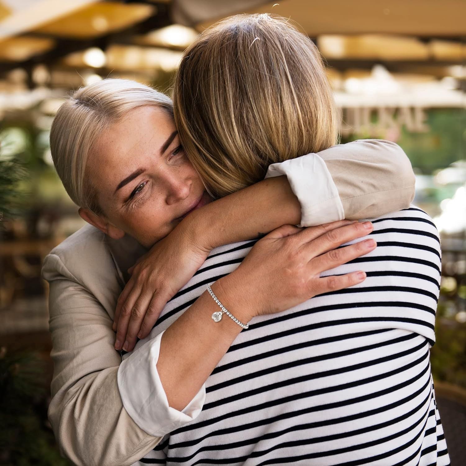 Bee, Elephant & Ladybug Charm Bracelet - Sterling Silver Plated Inspirational Gift for Women