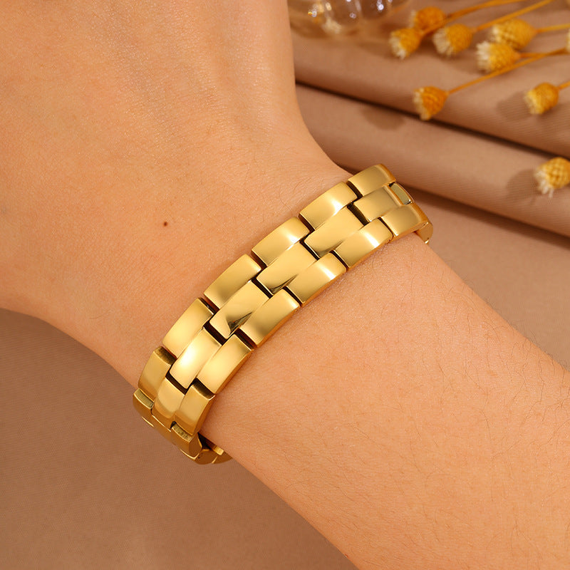 Magnetic Titanium Steel Health Bracelet for Men - Wellness Energy Adjustable Link Bracelet