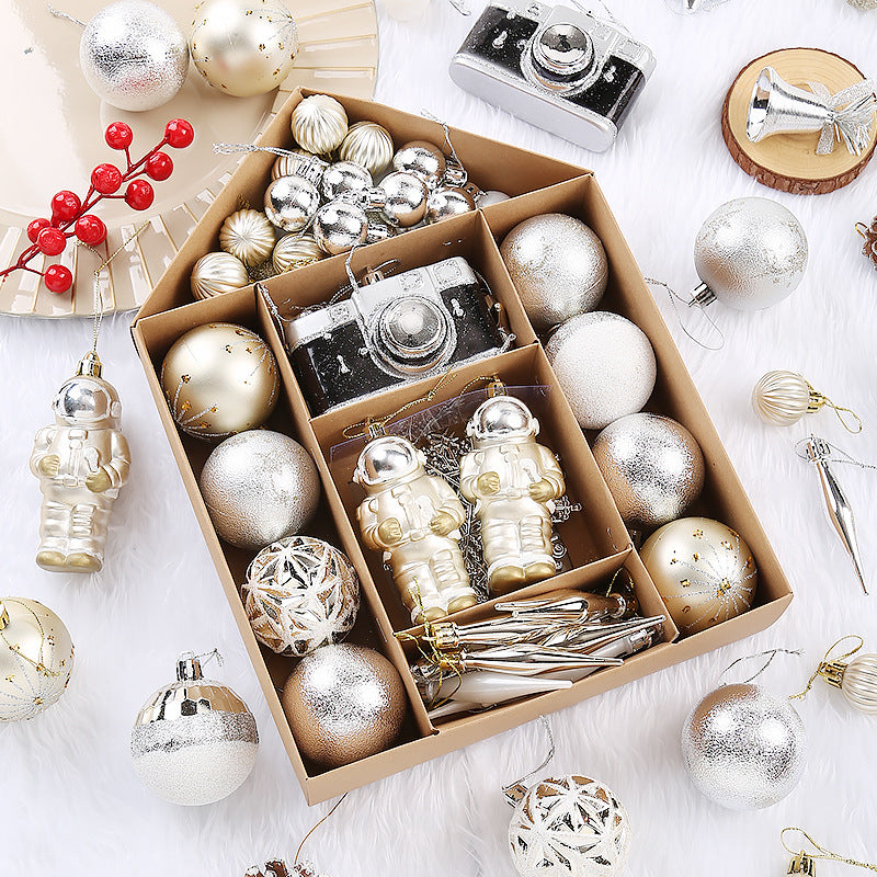 Christmas Ball Decoration Ball Christmas Tree Hanging Ball Pendant Color Ball Glossy Ball Hanging Ornament Cartoon Ball Christmas Sequin