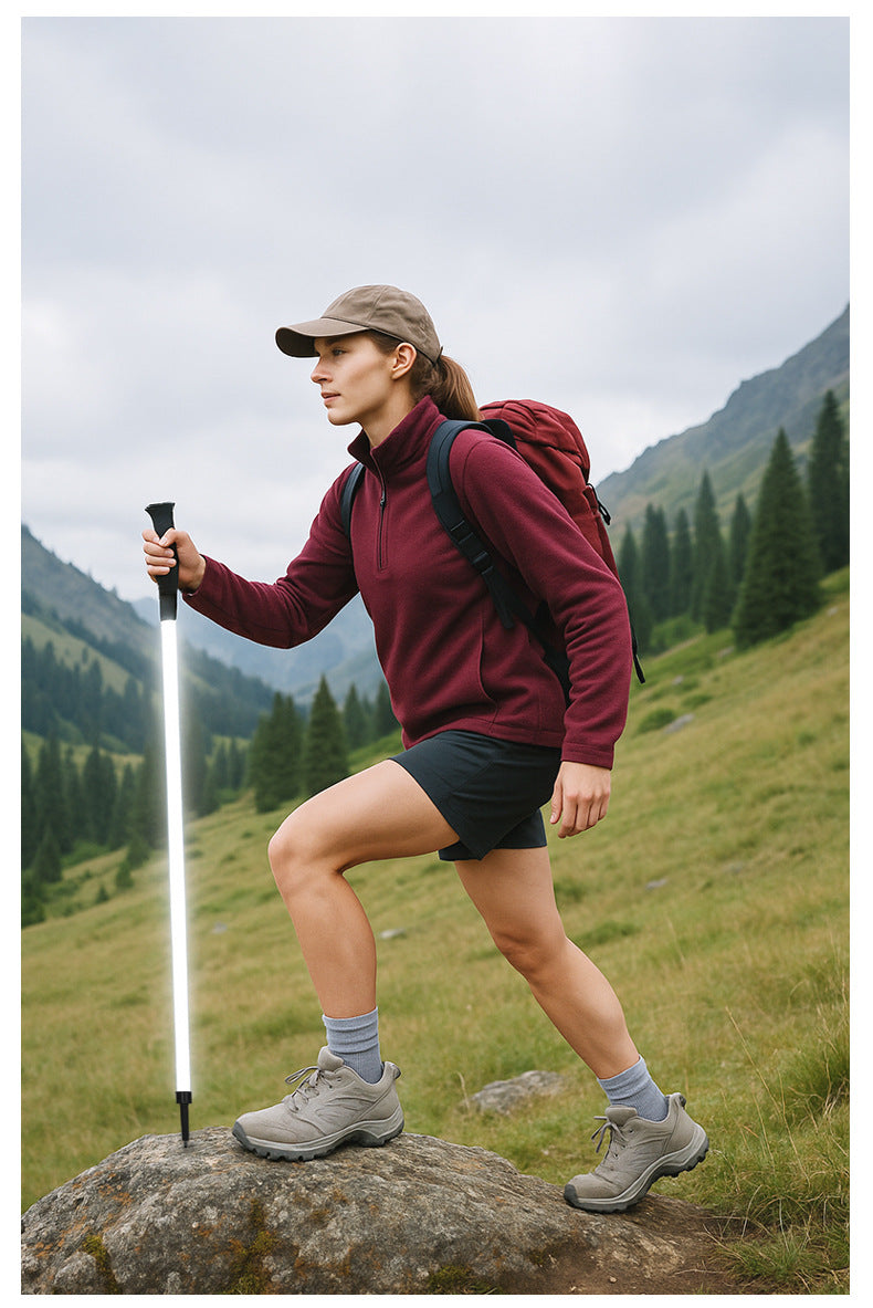 Luminous Hiking Stick Outdoor Hiking Professional Equipment Portable Outdoor Lightweight Super Tough Anti-Break Climbing Stick