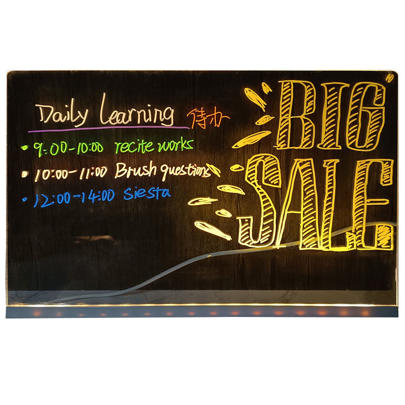 Luminous Acrylic Message Board Touch Switch led Night Light Erasable Scratch-Resistant Colorful Light Stand Lamp