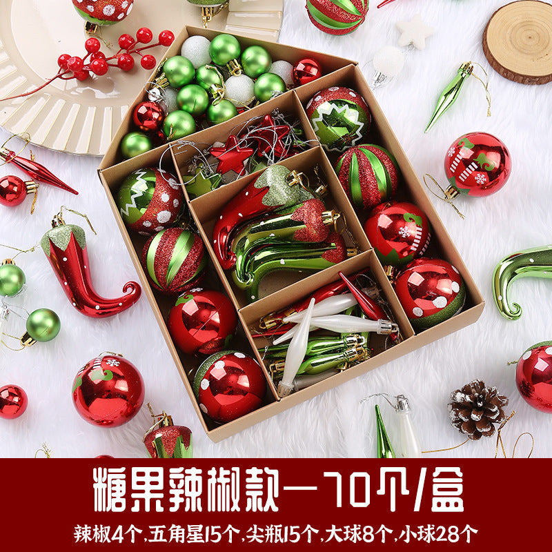 Christmas Ball Decoration Ball Christmas Tree Hanging Ball Pendant Color Ball Glossy Ball Hanging Ornament Cartoon Ball Christmas Sequin