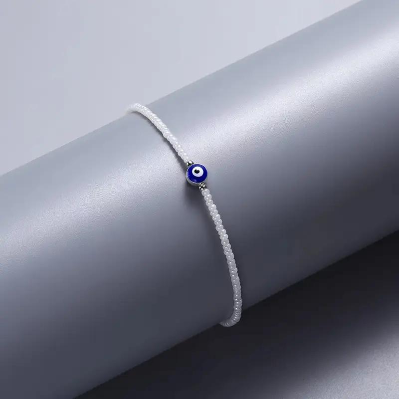 Evil Eye Protection Bracelet Set - Nazar Boncugu Beaded Charm Bracelet with Lobster Clasp (5 Colors)