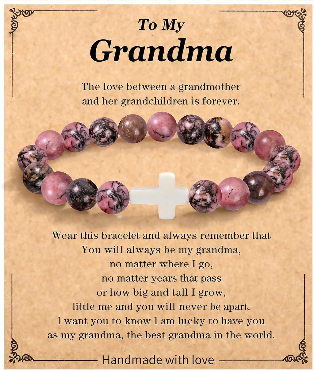 Emperor Stone Cross Bracelet - Faith Love Hope Inspirational Gift for Women & Men