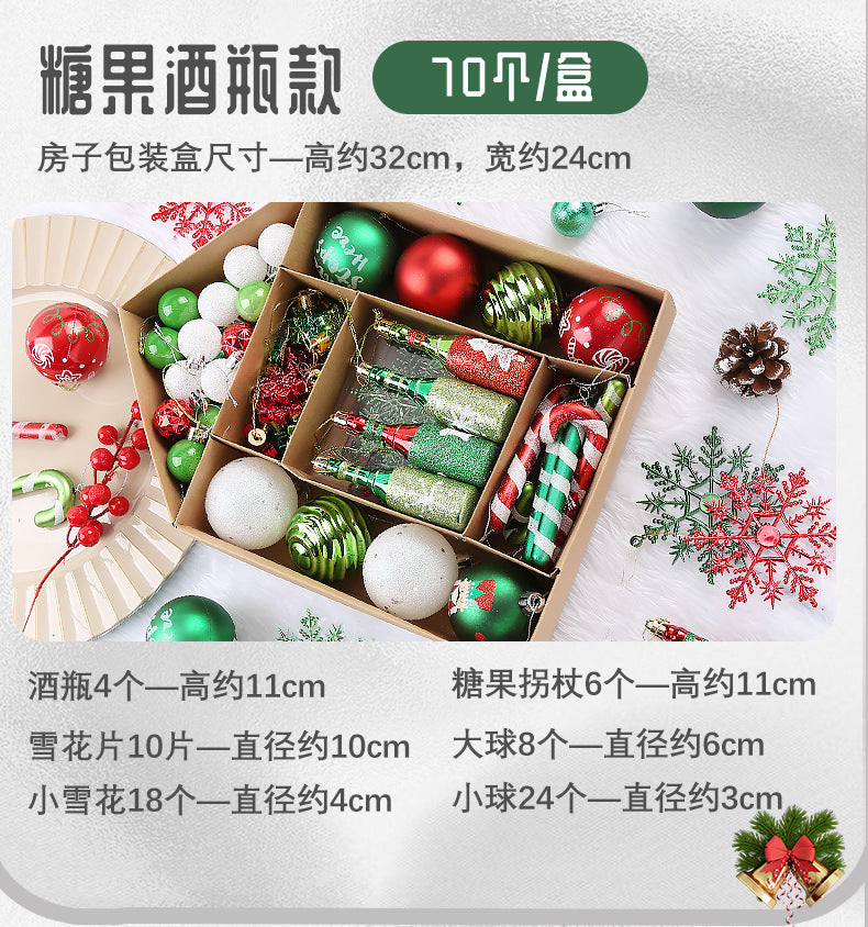 Christmas Ball Decoration Ball Christmas Tree Hanging Ball Pendant Color Ball Glossy Ball Hanging Ornament Cartoon Ball Christmas Sequin