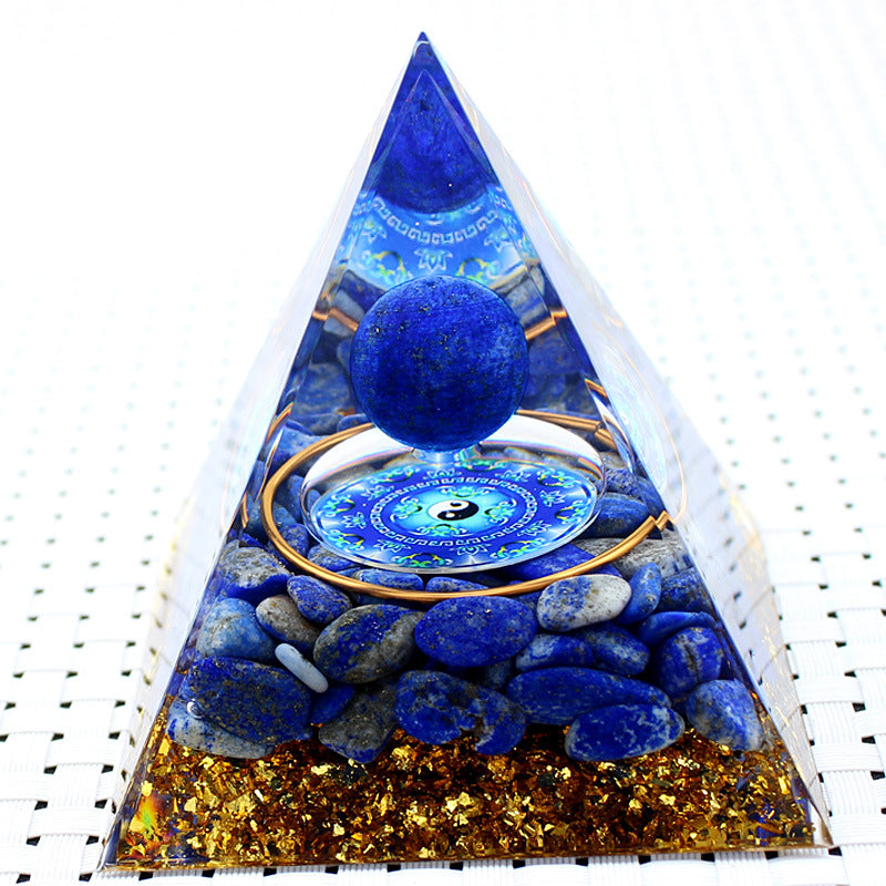 8Centimeter Crystal Gravel Pyramid New Acrylic Pyramid Home Desktop Ornament Decoration Gift