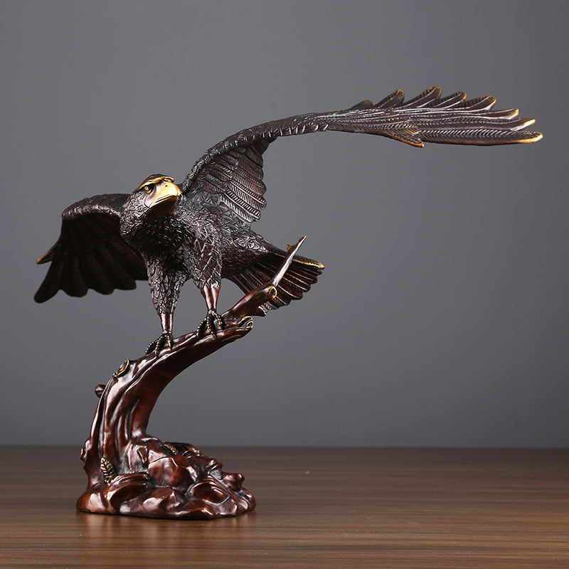 Brass Eagle Ornament Eagle Spreading Wings Copper Decoration Home Office Company Housewarming Opening Gift