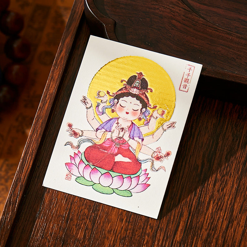 Putuo Mountain Annual Blessing Set - Personalized Zodiac Buddha & 8 Guardians Talisman, Protection for Ben Ming Nian (Birth Year)