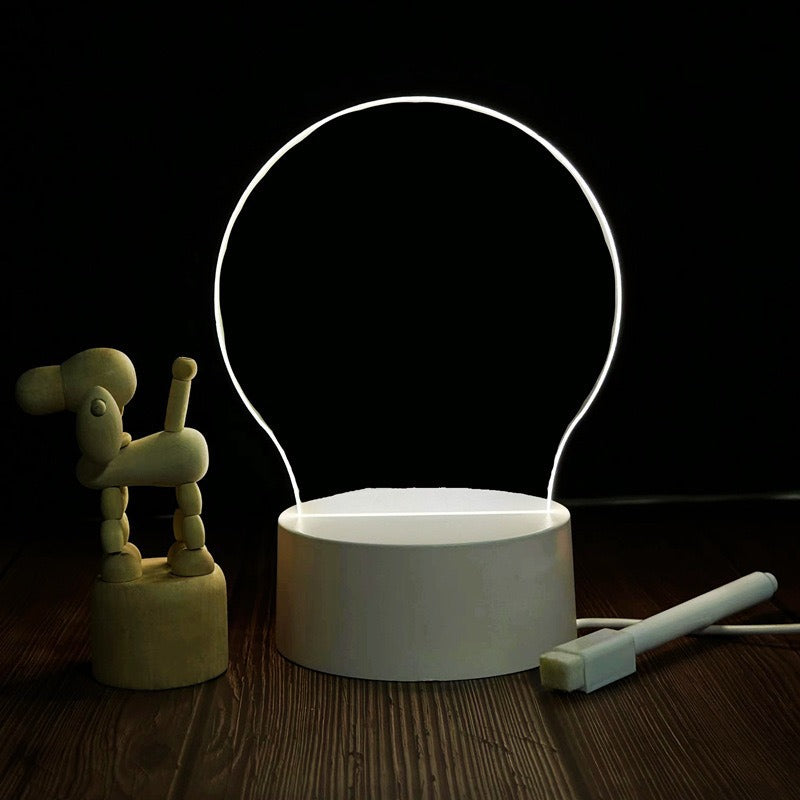 Hot-selling Internet Celebrity DIY Writing Tablet Night Light 3D Night light acrylic erasable luminous message board