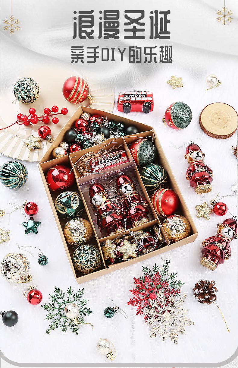 Christmas Ball Decoration Ball Christmas Tree Hanging Ball Pendant Color Ball Glossy Ball Hanging Ornament Cartoon Ball Christmas Sequin