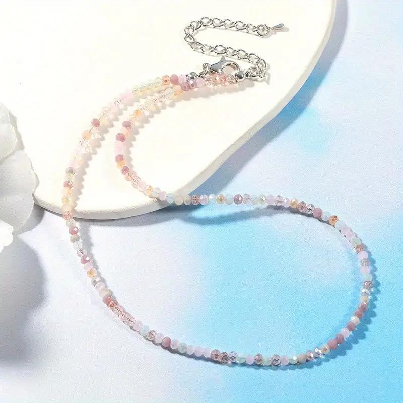 Rainbow Crystal Energy Necklace - Multi-color Gemstone Choker for Women, Positive Vibes Jewelry
