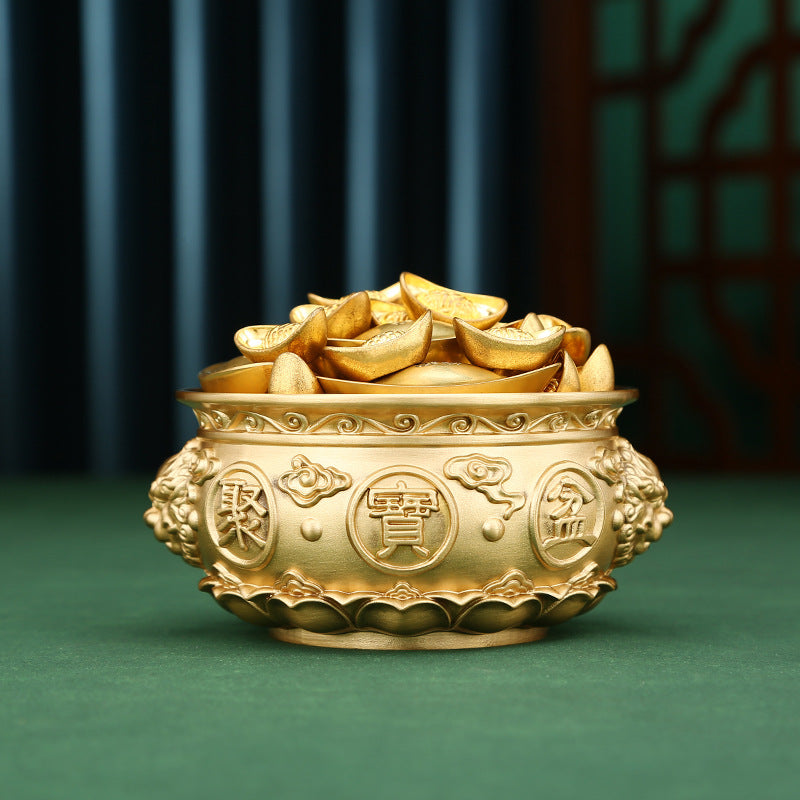 Brass Cornucopia Ornament Office Home Desktop Decoration Craft Gift
