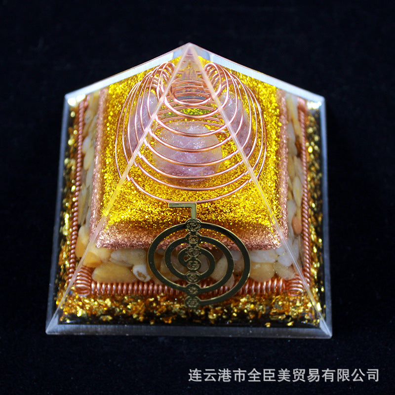8Centimeter Crystal Gravel Pyramid New Acrylic Pyramid Home Desktop Ornament