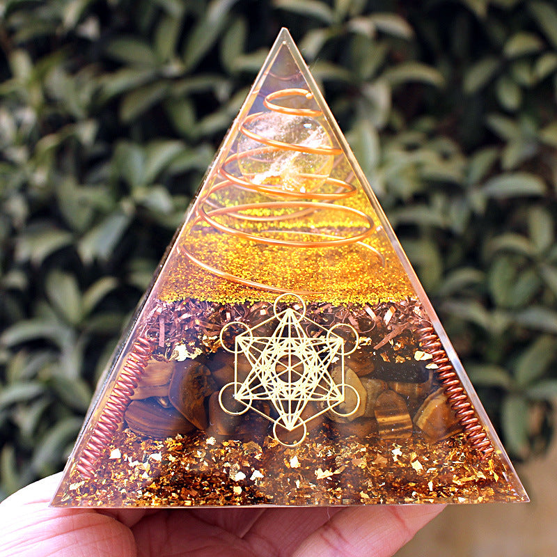 8Centimeter Crystal Gravel Pyramid New Acrylic Pyramid Home Desktop Ornament Decoration Gift