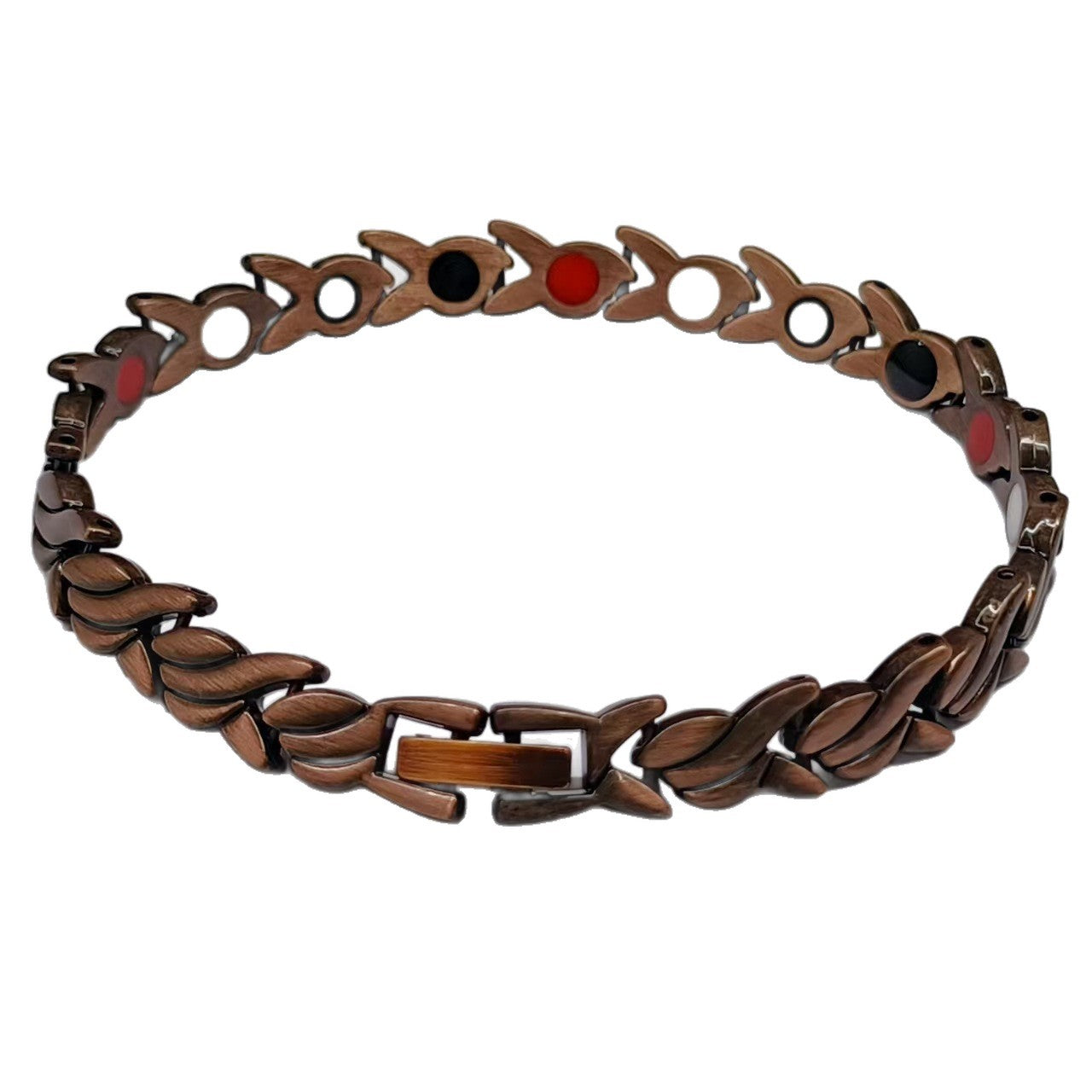 Magnetic Snap Hip Hop Bracelet for Men - Stainless Steel X-Link Cubic Zirconia Chain Bracelet, Adjustable Streetwear Jewelry