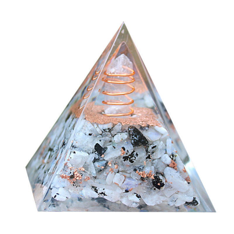 8Centimeter Crystal Gravel Pyramid New Acrylic Pyramid Home Desktop Ornament