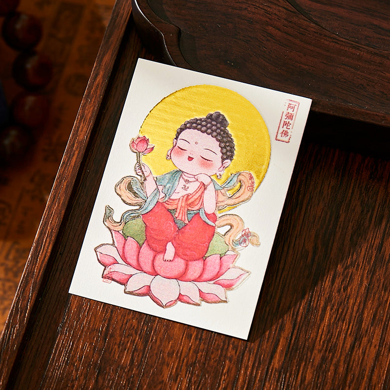 Putuo Mountain Annual Blessing Set - Personalized Zodiac Buddha & 8 Guardians Talisman, Protection for Ben Ming Nian (Birth Year)