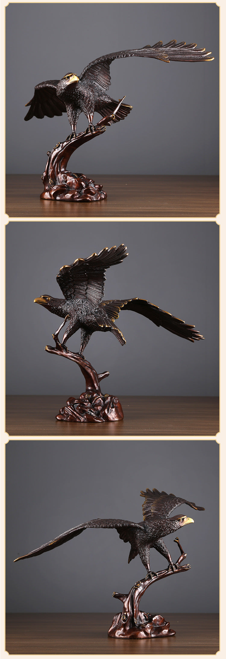 Brass Eagle Ornament Eagle Spreading Wings Copper Decoration Home Office Company Housewarming Opening Gift