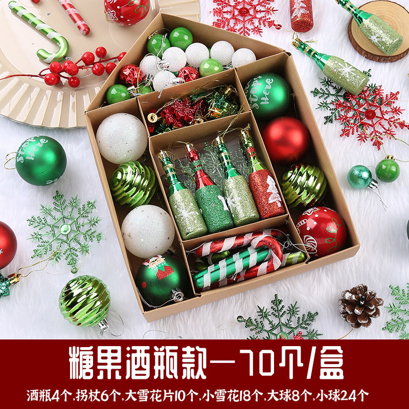 Christmas Ball Decoration Ball Christmas Tree Hanging Ball Pendant Color Ball Glossy Ball Hanging Ornament Cartoon Ball Christmas Sequin