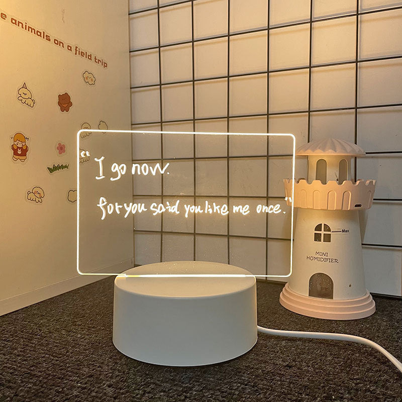 3d Night Light Handwriting Board Activity Glowing Acrylic Memo Creative Atmosphere Desk Lamp Customizable DIY Gift