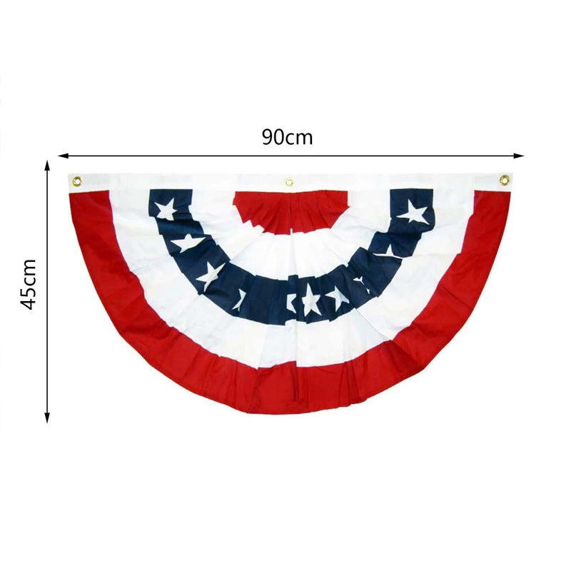 American Independence Day Themed Windsock Flag Outdoor Windsock Yard Scene Atmosphere Decoration Semi-Circular Flag