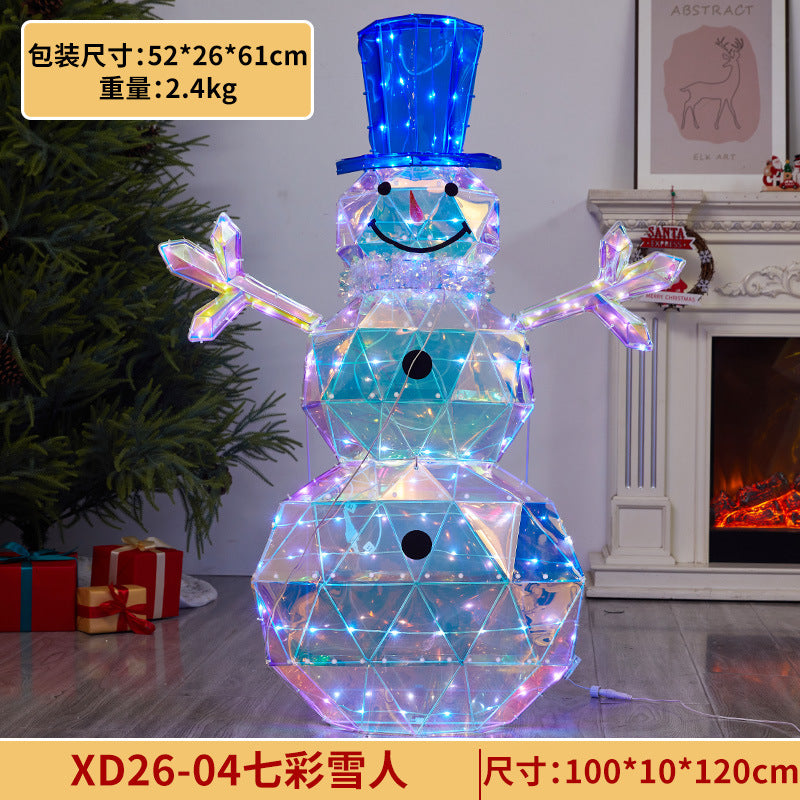 Amazon New Product Christmas Tree Decorations Glowing Gift Box Tree Store Window Display Christmas Reindeer Ornament