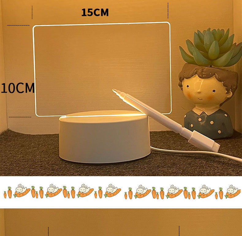 3d Night Light Handwriting Board Activity Glowing Acrylic Memo Creative Atmosphere Desk Lamp Customizable DIY Gift