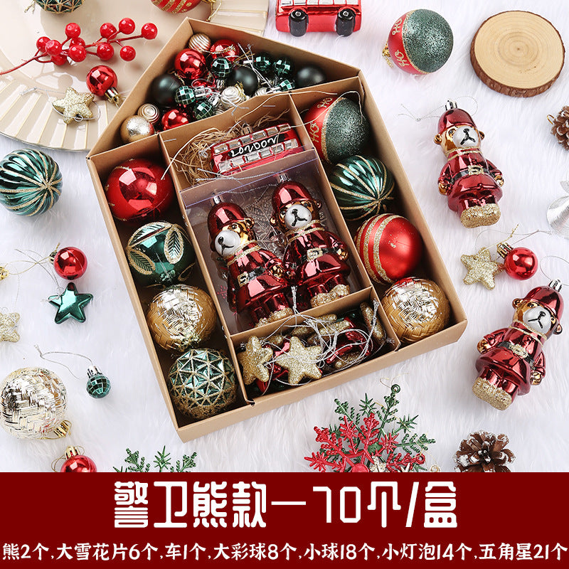 Christmas Ball Decoration Ball Christmas Tree Hanging Ball Pendant Color Ball Glossy Ball Hanging Ornament Cartoon Ball Christmas Sequin